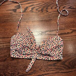 GapBody multicolored retro print PEACH SORBET bikini top